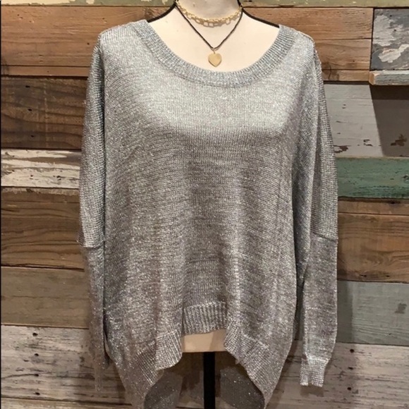 Silver metallic sweater by:  Cynthia Steffe - Picture 2 of 8